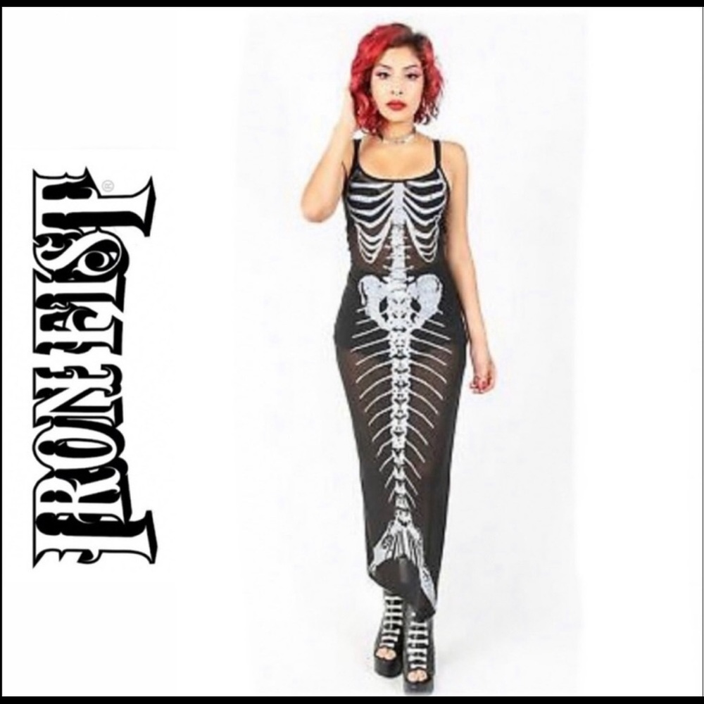 New Iron Fist Woman’s Bone Deep Mesh Maxi Dress Small